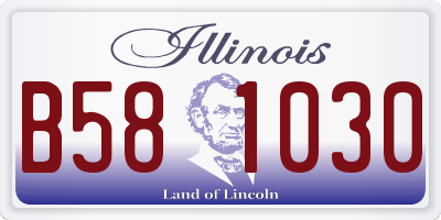 IL license plate B581030