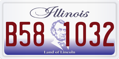 IL license plate B581032