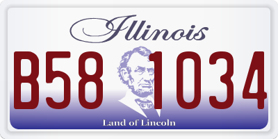 IL license plate B581034
