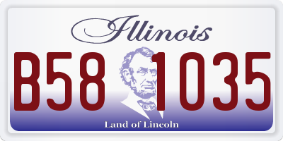 IL license plate B581035