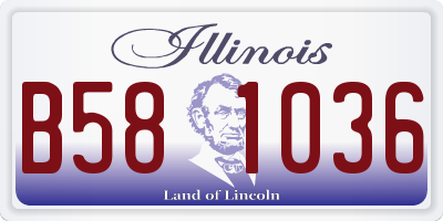 IL license plate B581036