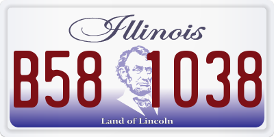 IL license plate B581038
