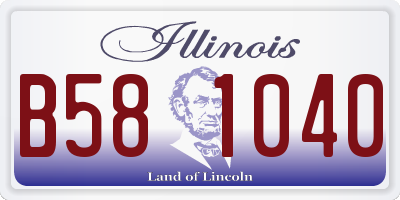 IL license plate B581040