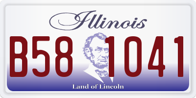 IL license plate B581041