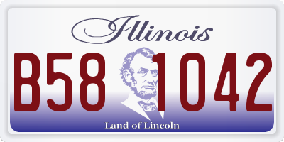 IL license plate B581042