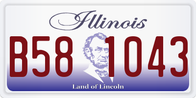 IL license plate B581043