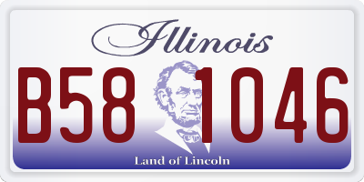 IL license plate B581046