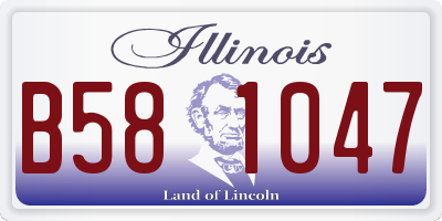 IL license plate B581047