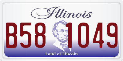 IL license plate B581049