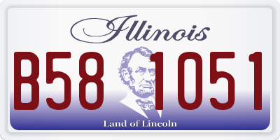 IL license plate B581051