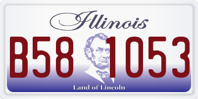 IL license plate B581053