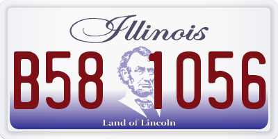 IL license plate B581056