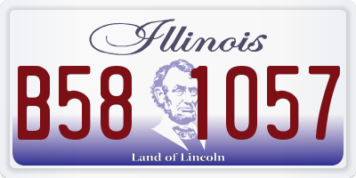 IL license plate B581057
