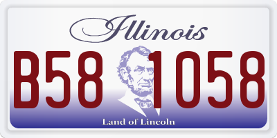 IL license plate B581058
