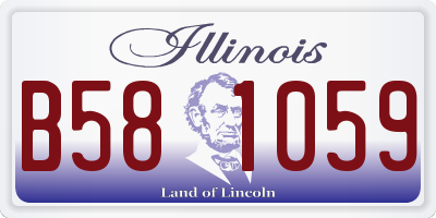 IL license plate B581059