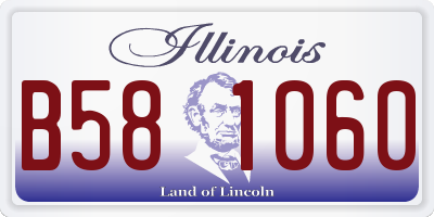 IL license plate B581060