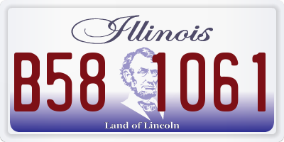 IL license plate B581061