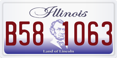 IL license plate B581063
