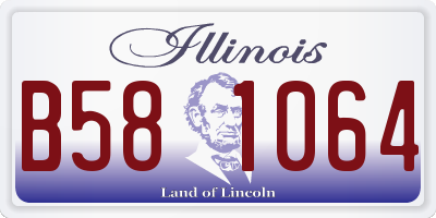 IL license plate B581064