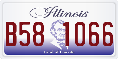 IL license plate B581066
