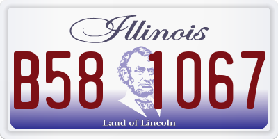 IL license plate B581067