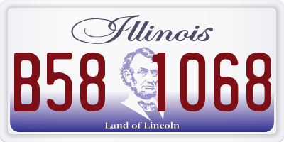 IL license plate B581068