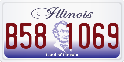 IL license plate B581069