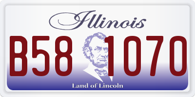 IL license plate B581070