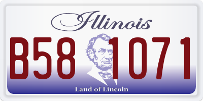 IL license plate B581071