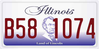 IL license plate B581074
