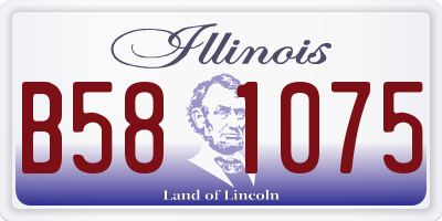 IL license plate B581075