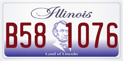 IL license plate B581076