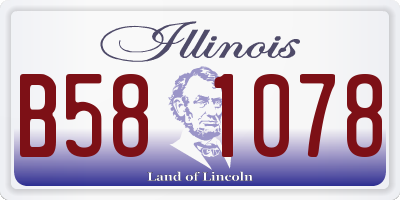 IL license plate B581078