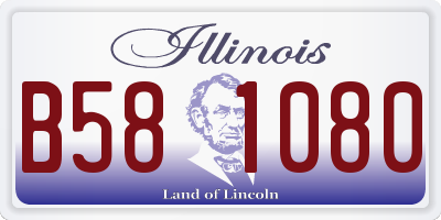IL license plate B581080