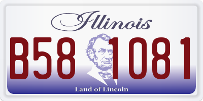 IL license plate B581081