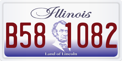 IL license plate B581082