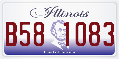 IL license plate B581083