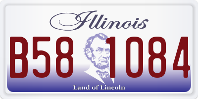 IL license plate B581084