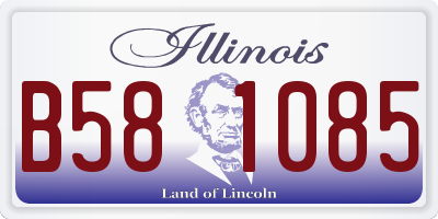 IL license plate B581085