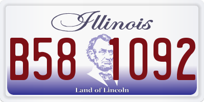 IL license plate B581092