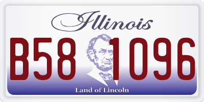IL license plate B581096