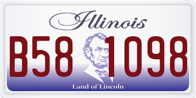 IL license plate B581098