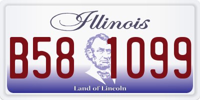 IL license plate B581099
