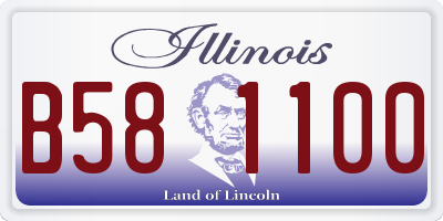 IL license plate B581100