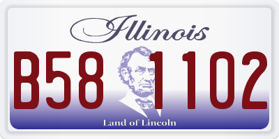 IL license plate B581102