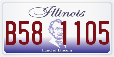 IL license plate B581105