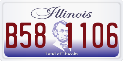 IL license plate B581106
