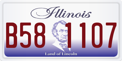IL license plate B581107