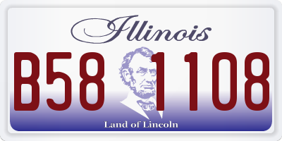 IL license plate B581108
