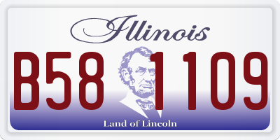 IL license plate B581109